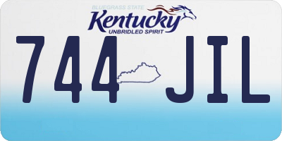 KY license plate 744JIL
