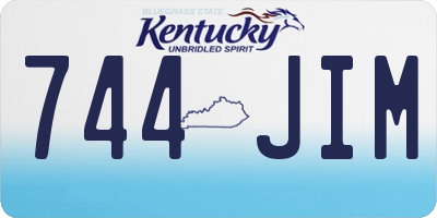 KY license plate 744JIM