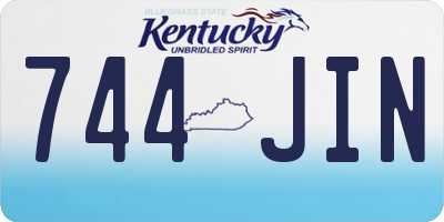 KY license plate 744JIN