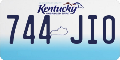 KY license plate 744JIO