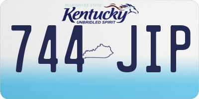 KY license plate 744JIP
