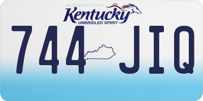 KY license plate 744JIQ