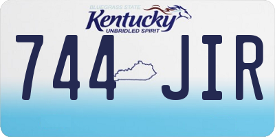 KY license plate 744JIR