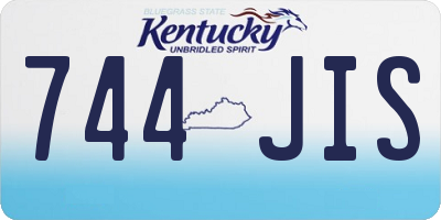 KY license plate 744JIS