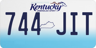 KY license plate 744JIT