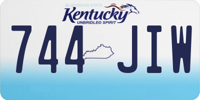 KY license plate 744JIW