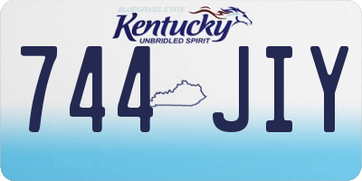 KY license plate 744JIY