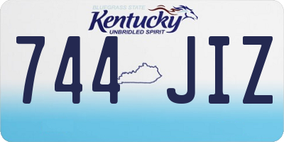 KY license plate 744JIZ