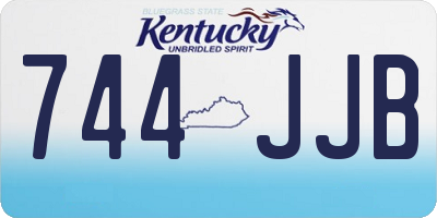 KY license plate 744JJB