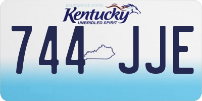 KY license plate 744JJE