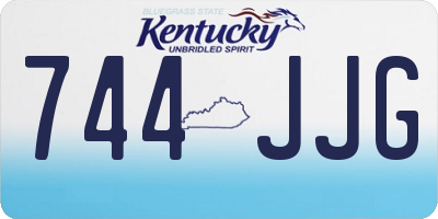 KY license plate 744JJG