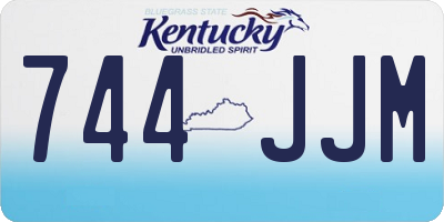 KY license plate 744JJM