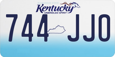 KY license plate 744JJO