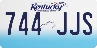 KY license plate 744JJS