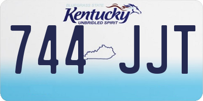 KY license plate 744JJT