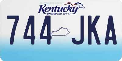 KY license plate 744JKA