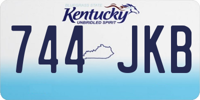 KY license plate 744JKB