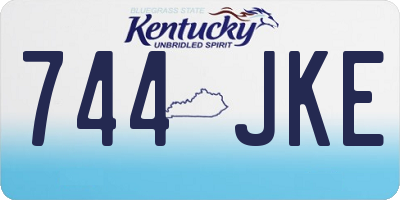 KY license plate 744JKE