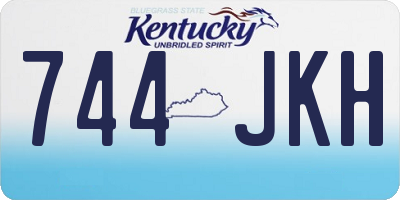 KY license plate 744JKH