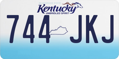 KY license plate 744JKJ