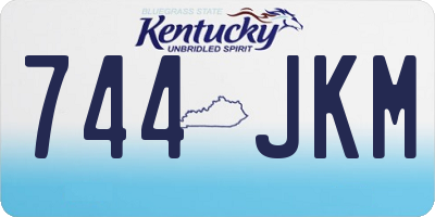 KY license plate 744JKM