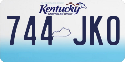 KY license plate 744JKO