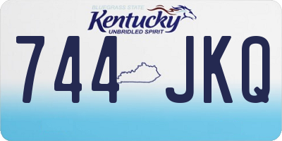 KY license plate 744JKQ