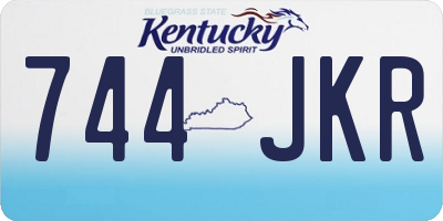 KY license plate 744JKR