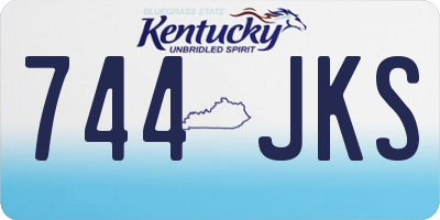 KY license plate 744JKS
