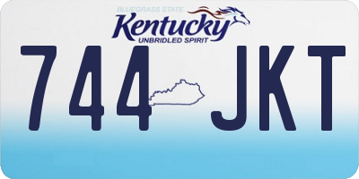 KY license plate 744JKT