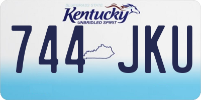 KY license plate 744JKU