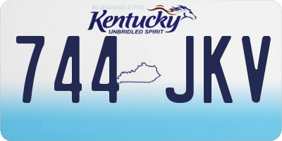 KY license plate 744JKV