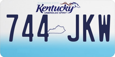 KY license plate 744JKW