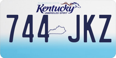 KY license plate 744JKZ