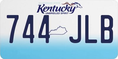 KY license plate 744JLB