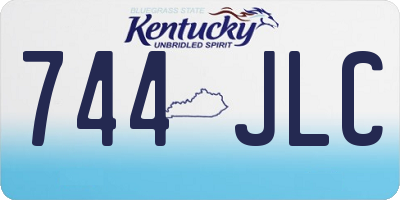 KY license plate 744JLC