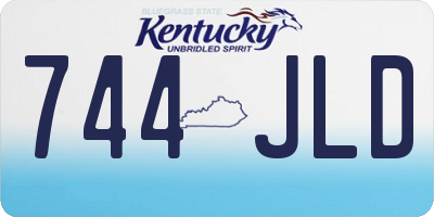 KY license plate 744JLD