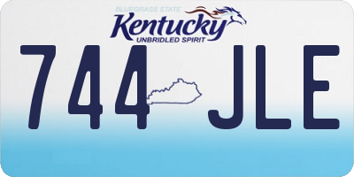 KY license plate 744JLE