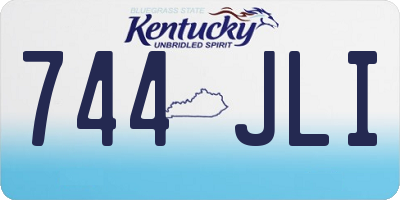 KY license plate 744JLI
