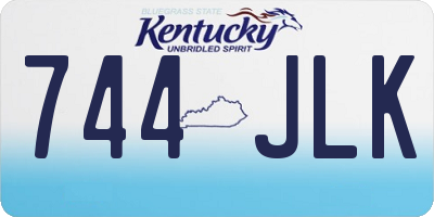 KY license plate 744JLK