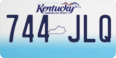 KY license plate 744JLQ