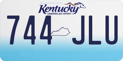 KY license plate 744JLU