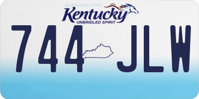 KY license plate 744JLW