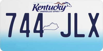 KY license plate 744JLX