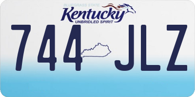 KY license plate 744JLZ