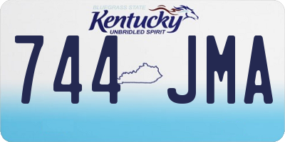 KY license plate 744JMA