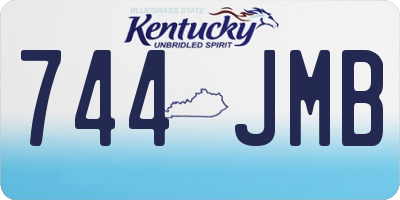 KY license plate 744JMB