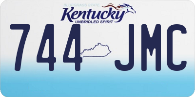 KY license plate 744JMC