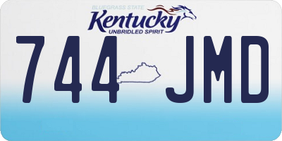 KY license plate 744JMD