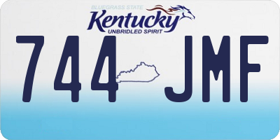 KY license plate 744JMF